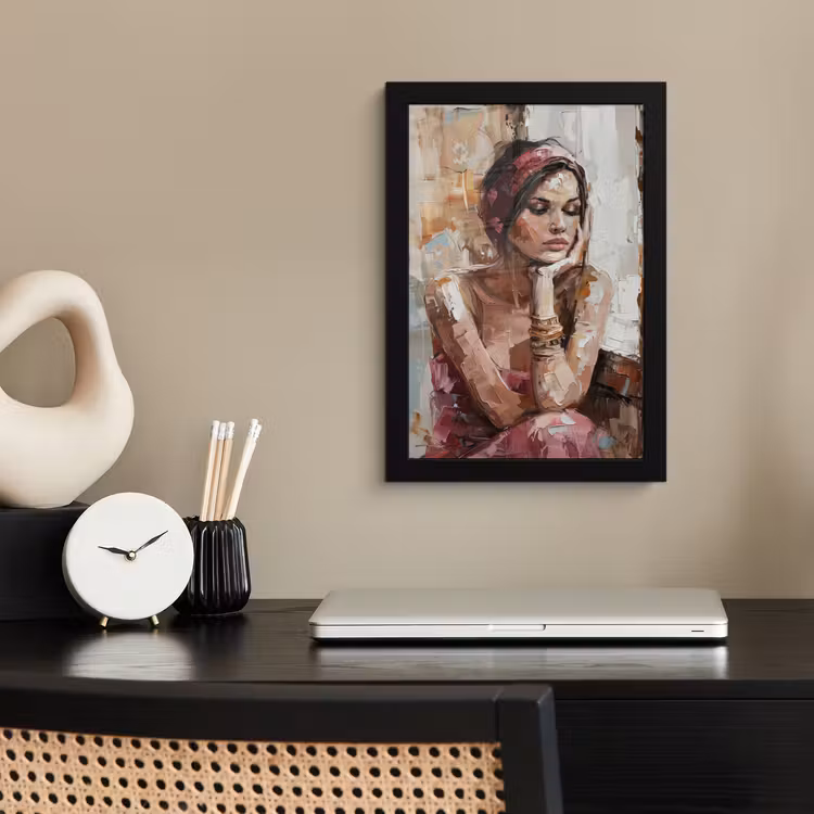 Poster met lijst - Vrouw - Verflook - Portret - Modern — 3