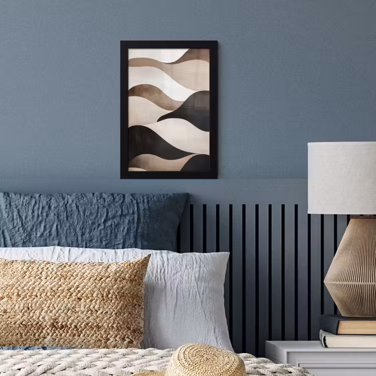 Poster met lijst - Golven - Abstract - Beige — 4