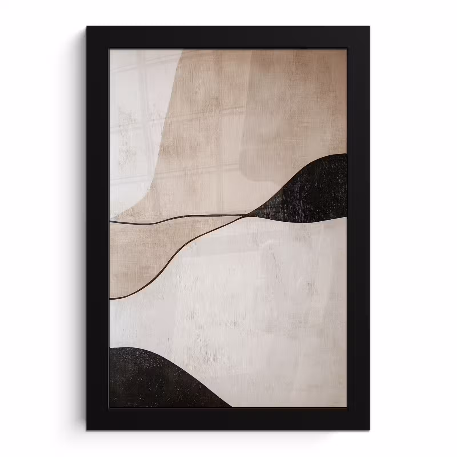 Poster met lijst - Contourlijnen - Abstracte landschap — 1