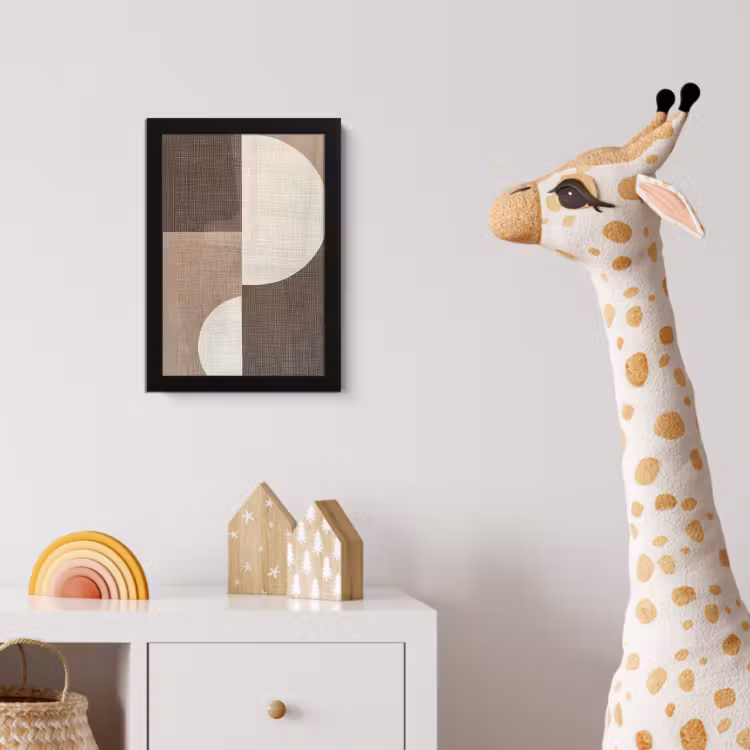 Poster met lijst - Raster - Halve cirkels - Contrast — 5