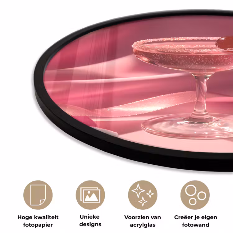 Ronde fotolijst - Cocktail - Pink - Luxe — 5