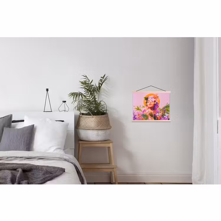 Schoolplaat - Vrouw - Abstract - Cirkel - Bloemen — 2