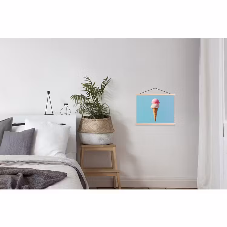 Schoolplaat - Bolletjes - Schepijs - Hoorntje - Blauw — 2
