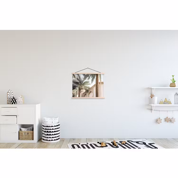 Schoolplaat - Gebouw - Palmbomen - Beige - Zon — 3