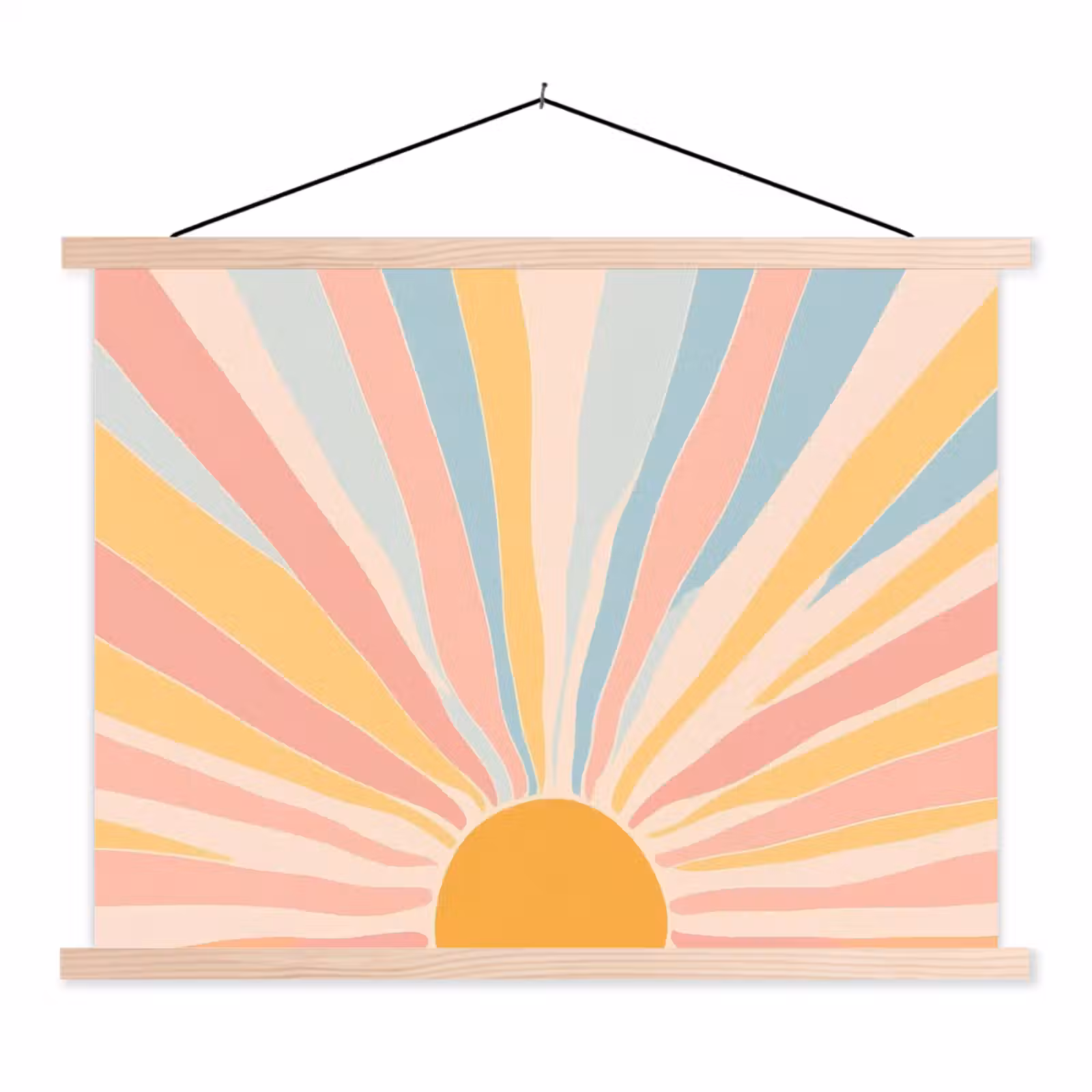 Schoolplaat - Illustratie - Zon - Pastelkleuren — 1