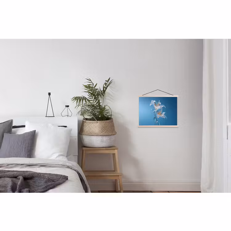 Schoolplaat - Lelies - Blauw - Glazen — 2