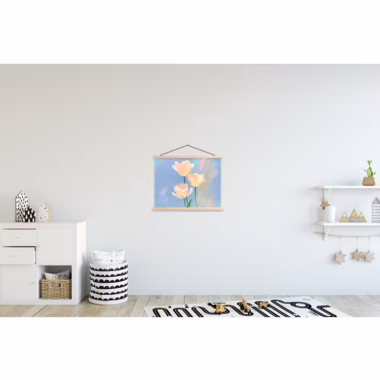 Schoolplaat - Tulpen - Roze accenten - Blauw — 3