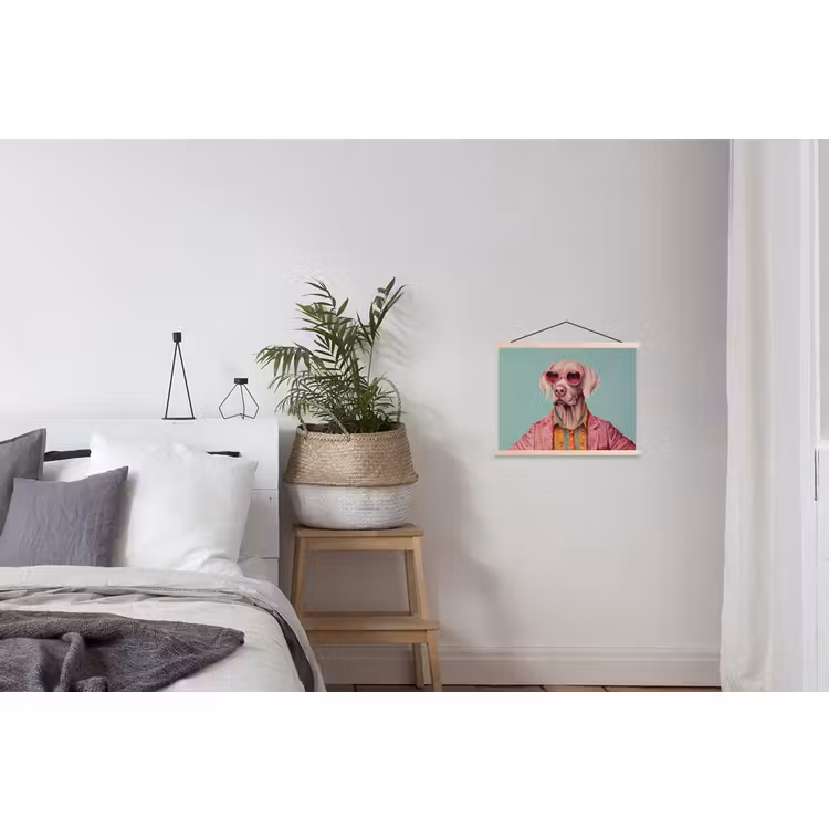 Schoolplaat - Hond - Overhemd - Bloemen - Bril — 2