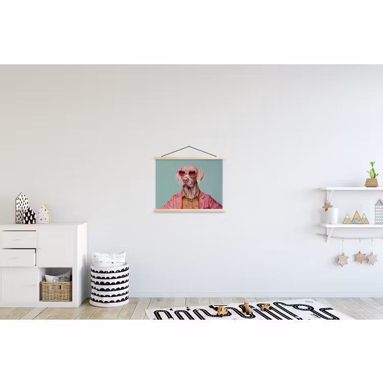 Schoolplaat - Hond - Overhemd - Bloemen - Bril — 3