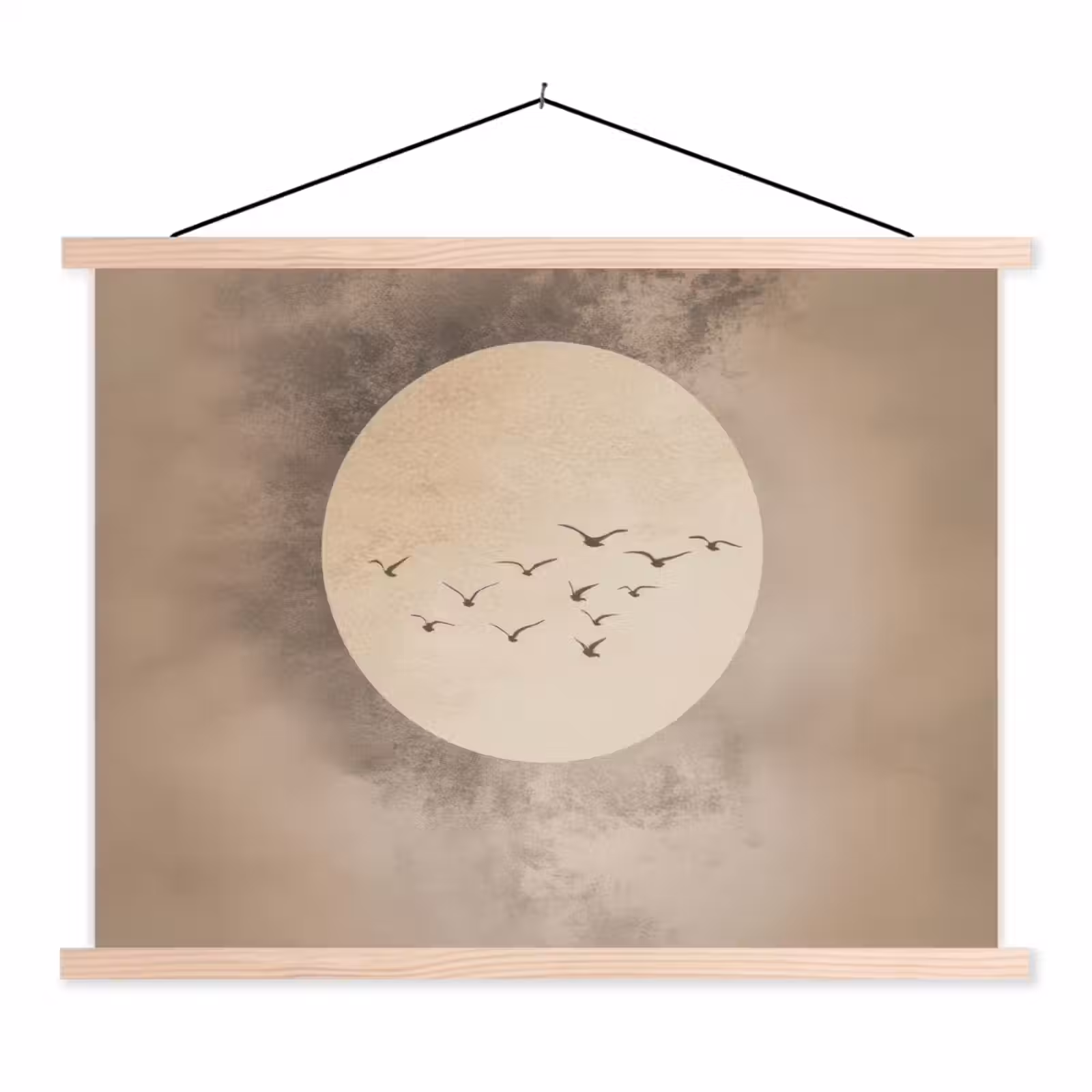 Schoolplaat - Vogel - Beige - Japandi — 1