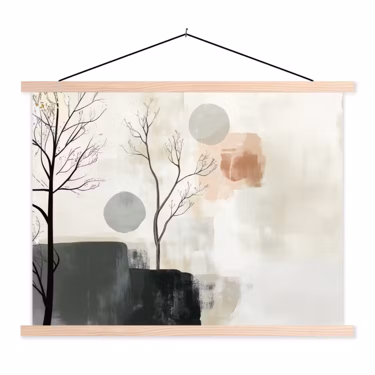 Schoolplaat - Wabi sabi - Beige - Plant — 1