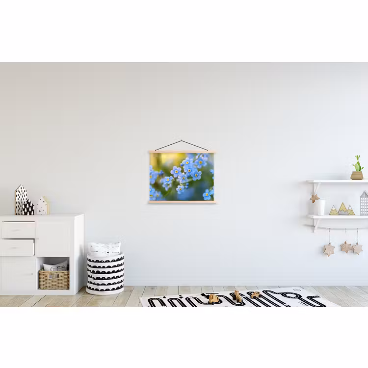Schoolplaat - Bloemetjes - Blauw - Vergeet mij nietjes — 3