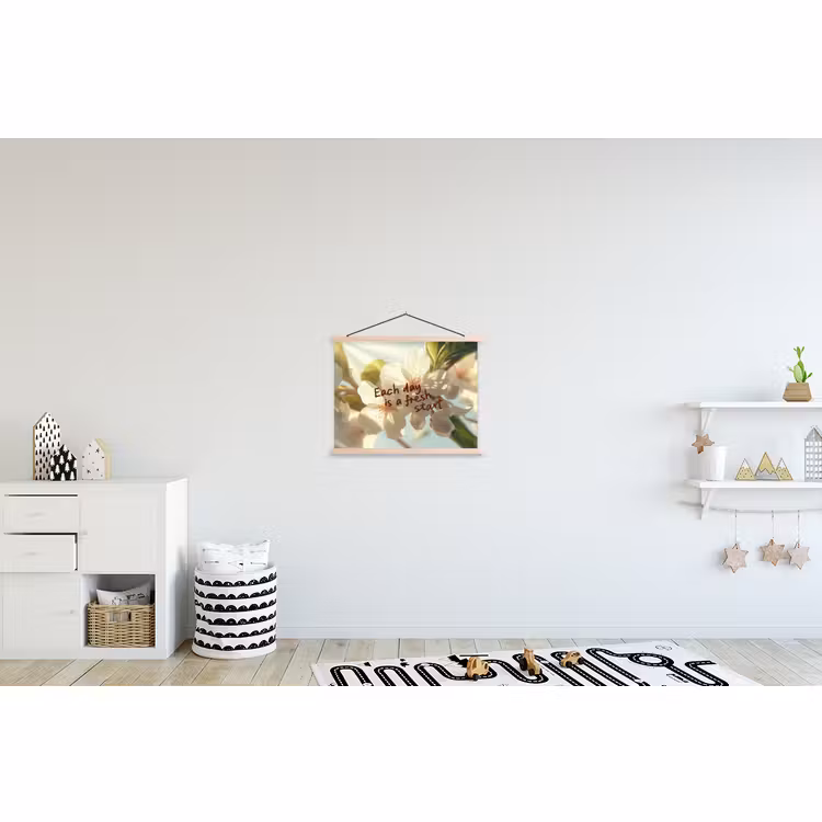 Schoolplaat - Bloesems - Zonlicht - Quote - Wit — 3
