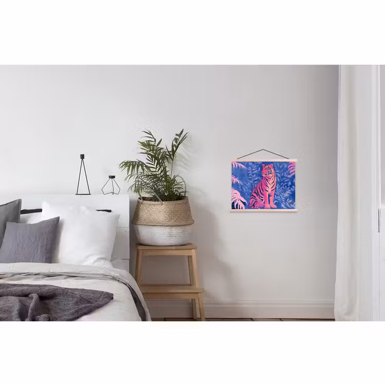 Schoolplaat - Tijger - Roze - Bladeren - Jungle — 2