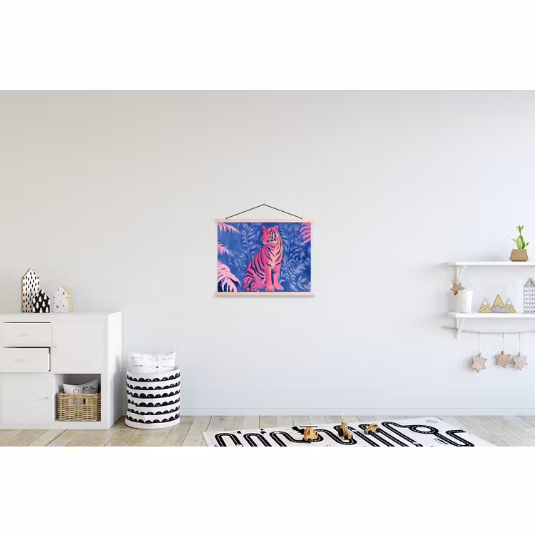 Schoolplaat - Tijger - Roze - Bladeren - Jungle — 3