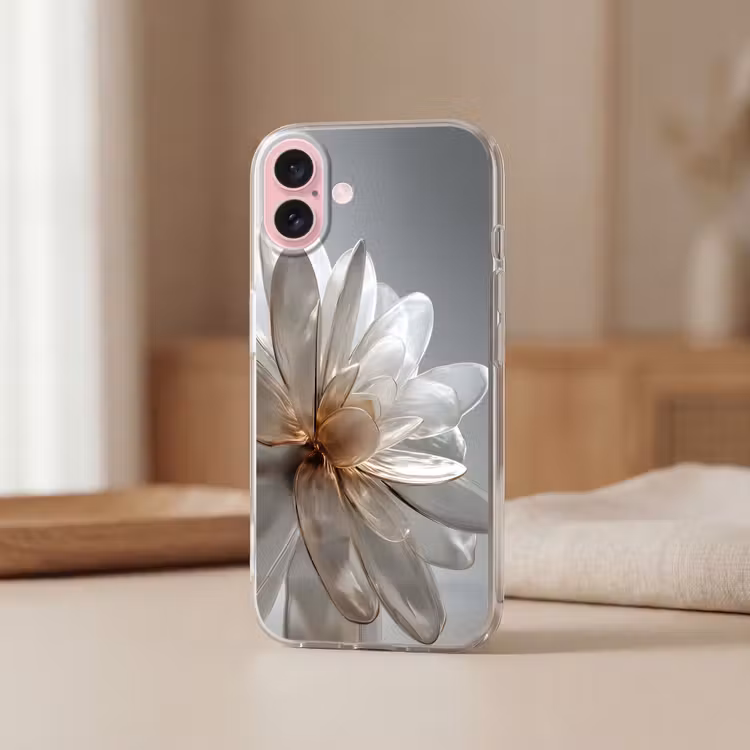 Telefoonhoesje - Bloem - Wit - Neutraal — 3