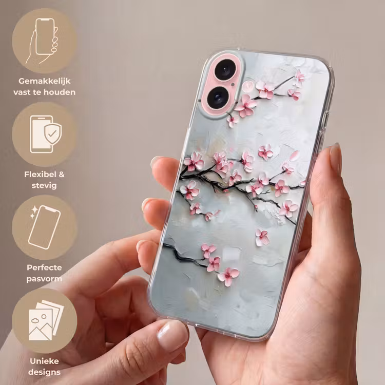 Telefoonhoesje - Bloesem - Kunstzinnig - Roze - Sakura — 4