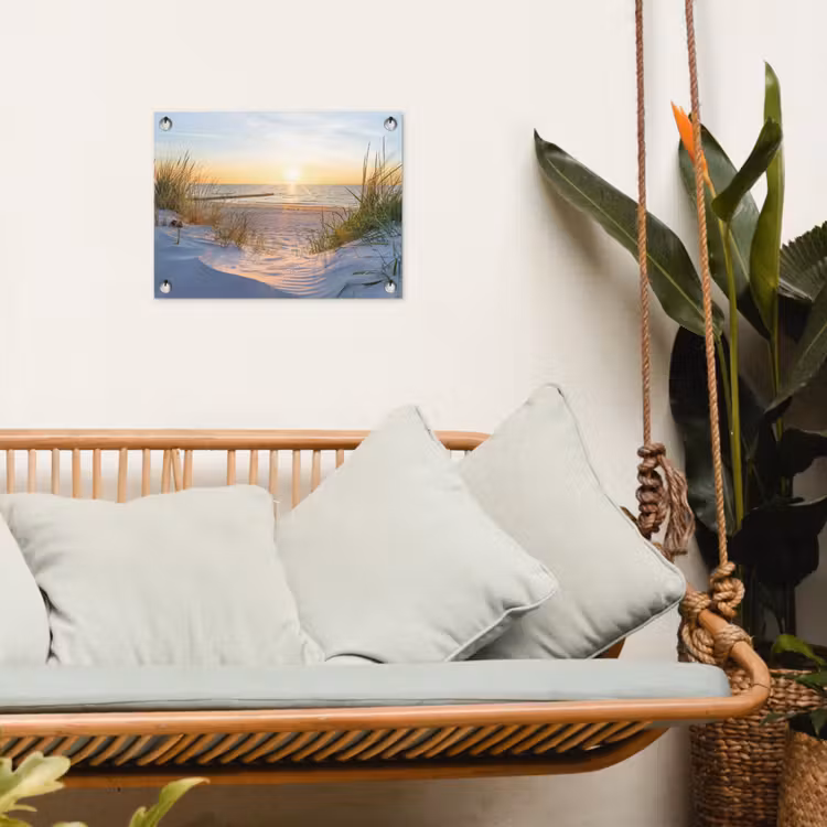 Tuinposter - Strand - Zon - Duin - Gras - Zand - Horizon — 5