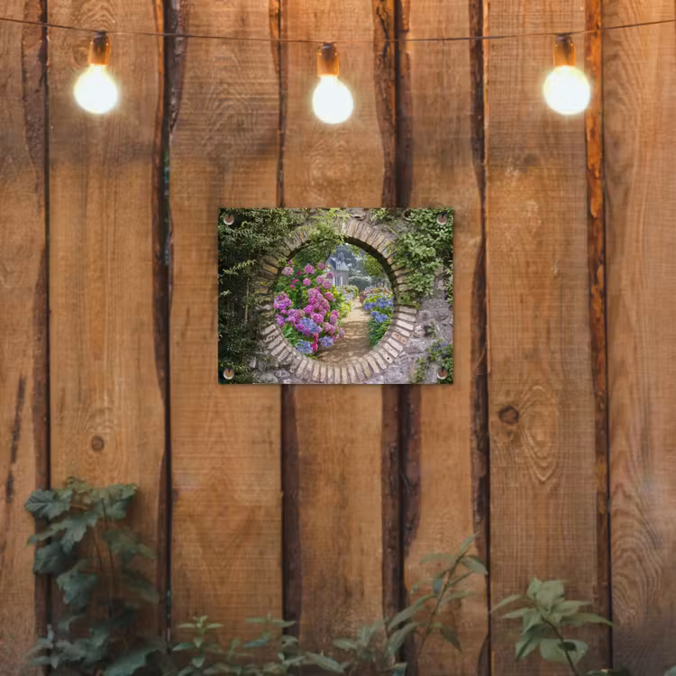 Tuinposter - Bloemrijke tuinpoort — 2