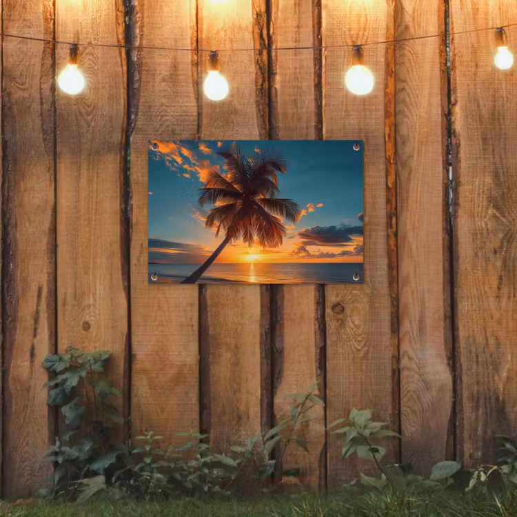 Tuinposter - Tropische Droomzonsondergang — 2