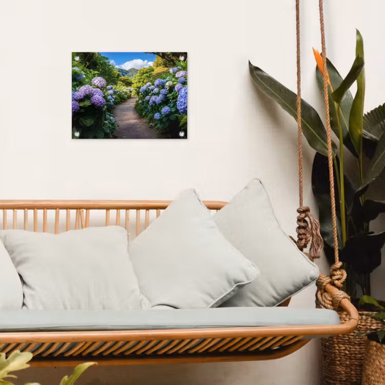 Tuinposter - Hortsensia - Pad - Bloemen — 5