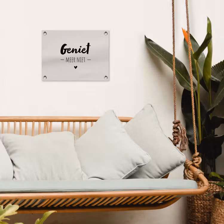 Tuinposter - Geniet, meer niet - Quotes - Tekst - Genieten — 5