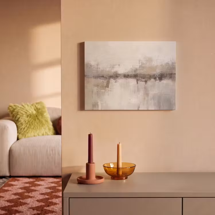Akoestisch schilderij - Moderne kunst - Abstract - Beige — 2