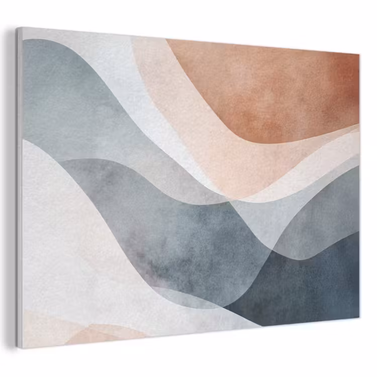 Akoestisch schilderij - Abstract - Golven - Blauw — 1