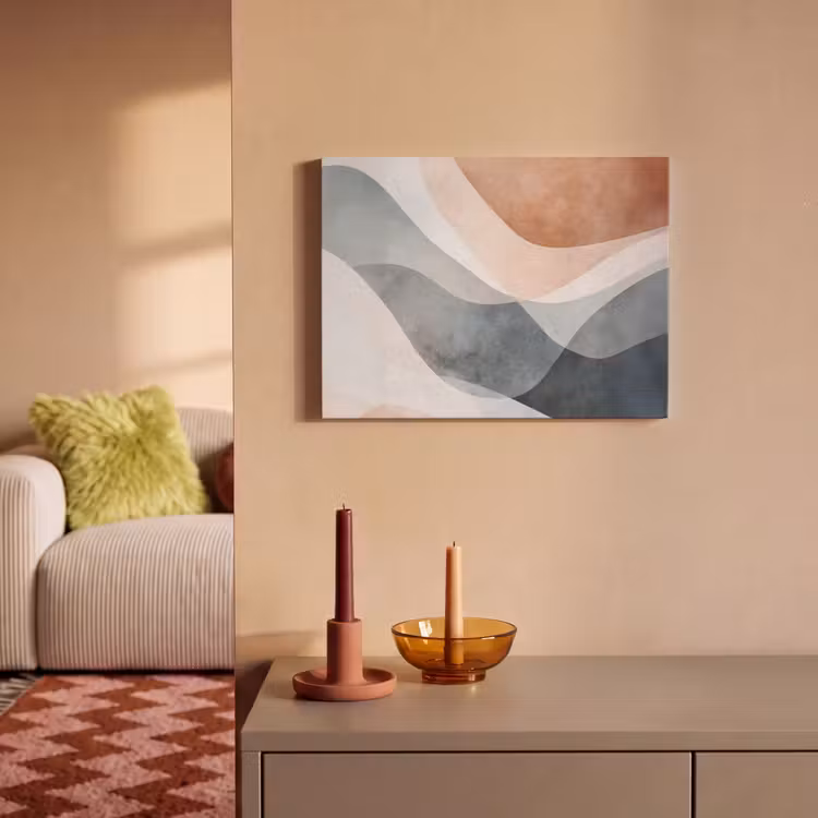 Akoestisch schilderij - Abstract - Golven - Blauw — 2