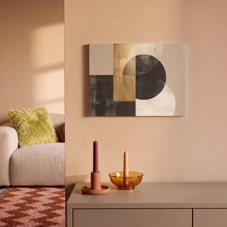 Akoestisch schilderij - Abstract - Goud - Zwart - Kunst — 2