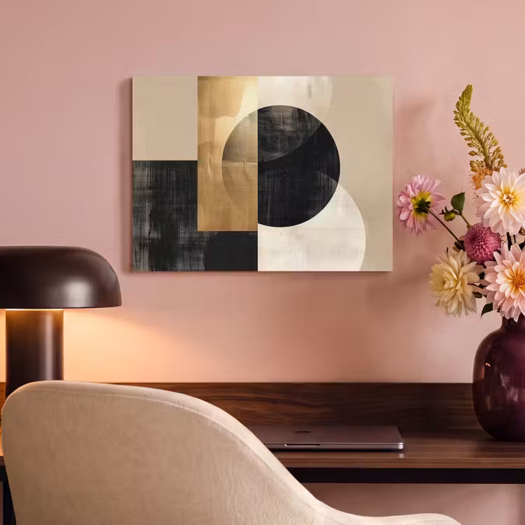 Akoestisch schilderij - Abstract - Goud - Zwart - Kunst — 4