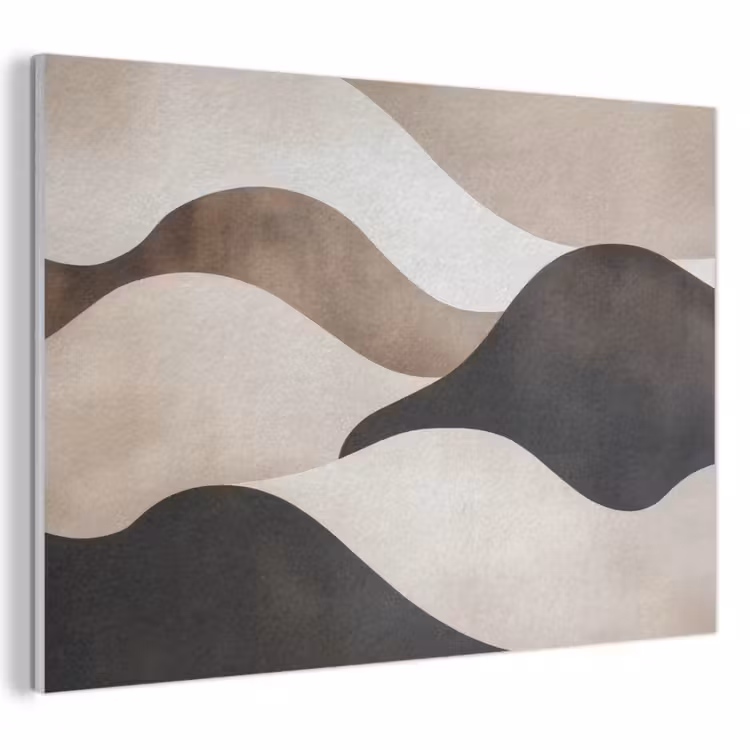 Akoestisch schilderij - Golven - Abstract - Beige — 1