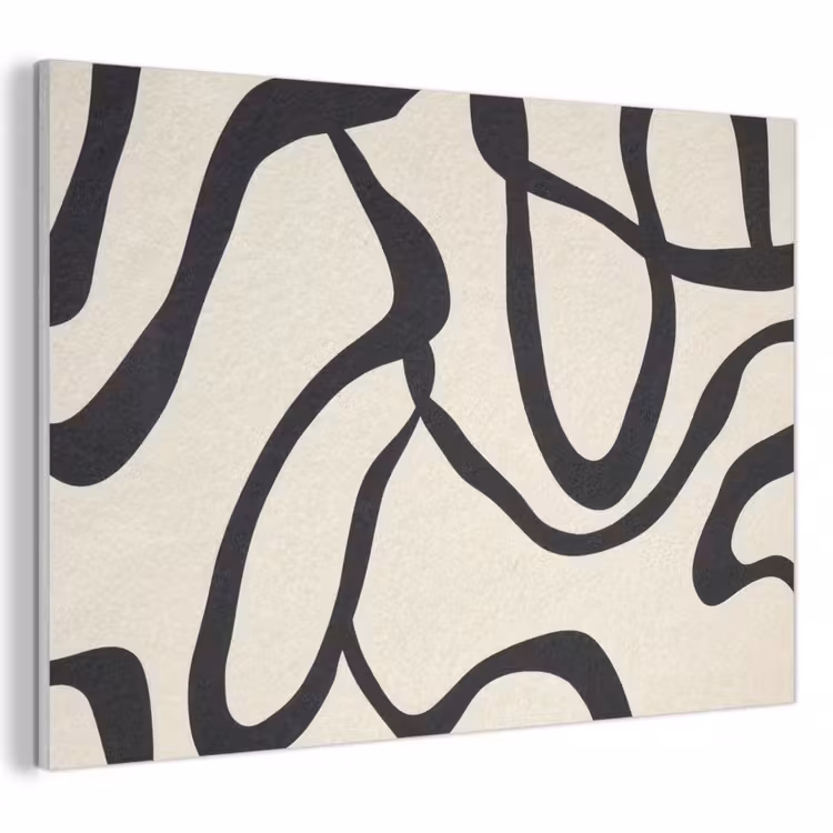 Akoestisch schilderij - Abstract - Lijnen - Modern - Beige — 1