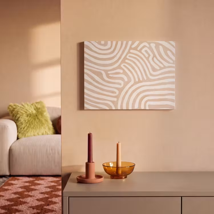Akoestisch schilderij - Beige - Aardspatroon — 2