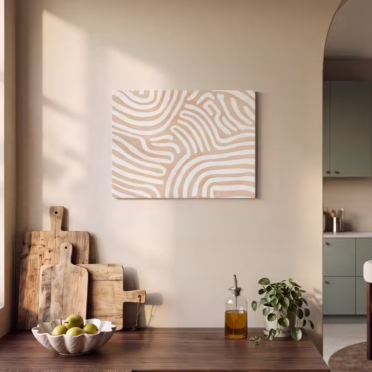 Akoestisch schilderij - Beige - Aardspatroon — 3