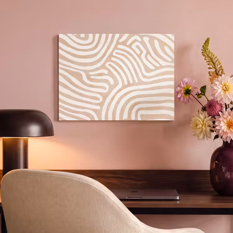 Akoestisch schilderij - Beige - Aardspatroon — 4