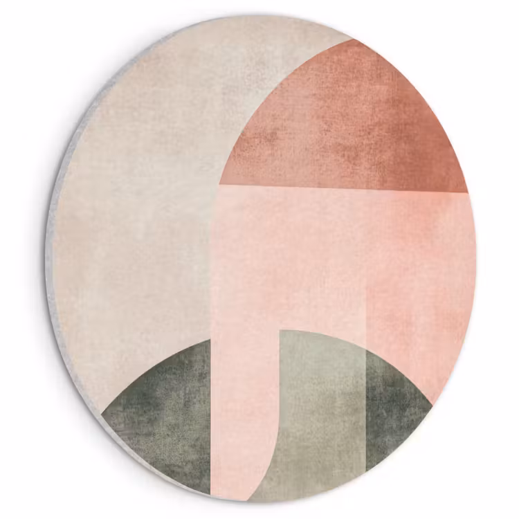 Akoestisch schilderij rond - Cirkel - Abstract - Roze — 1