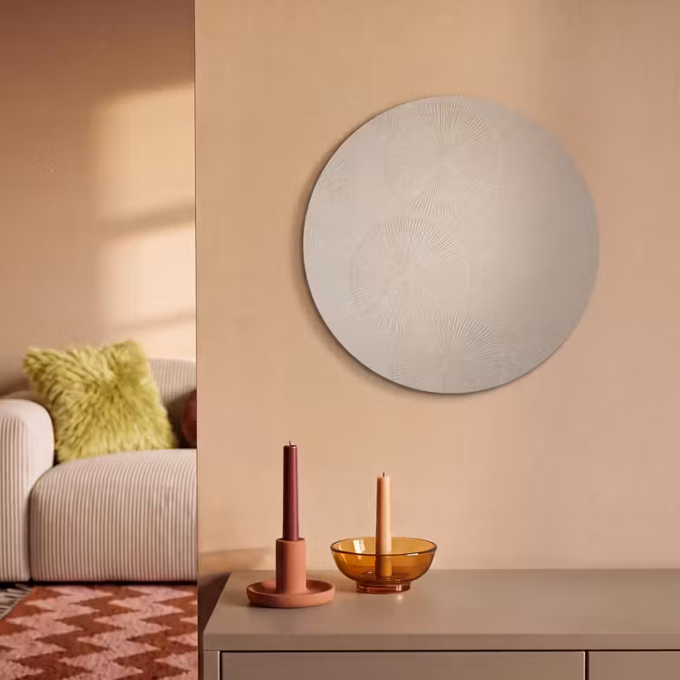 Akoestisch schilderij rond - Japandi - Beige - Modern — 3