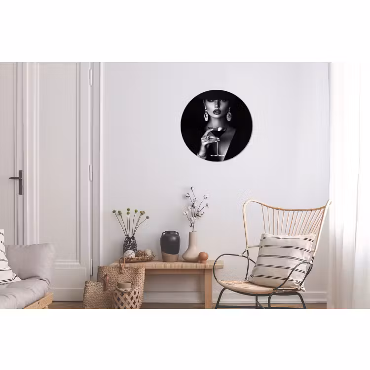 Wandcirkel - Aluminium - Vrouw - Cocktail - Chic — 2