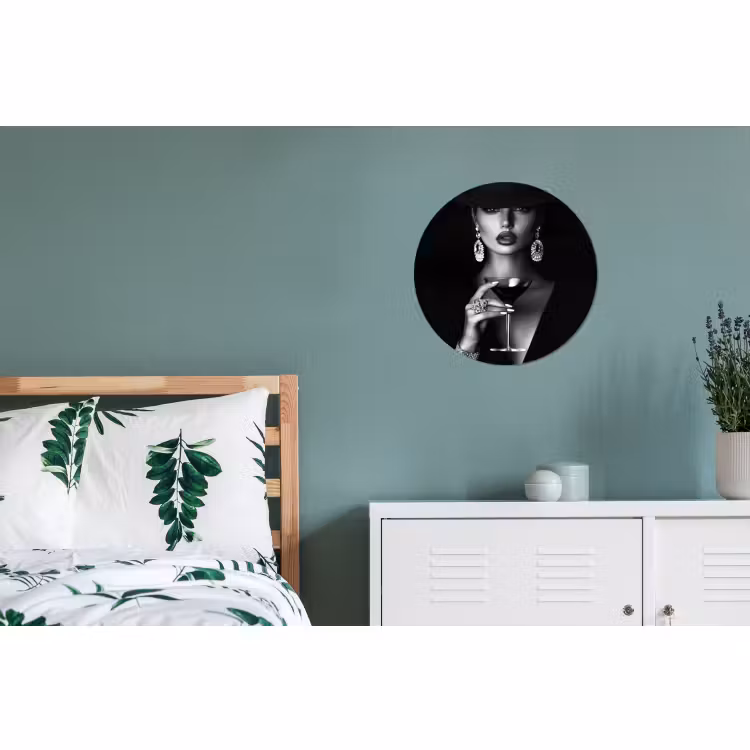 Wandcirkel - Aluminium - Vrouw - Cocktail - Chic — 4