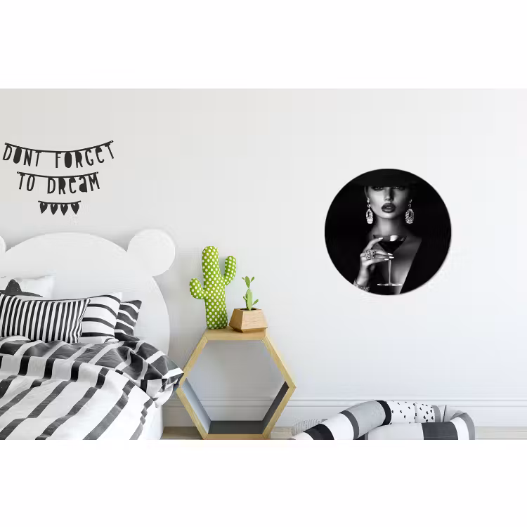 Wandcirkel - Aluminium - Vrouw - Cocktail - Chic — 5