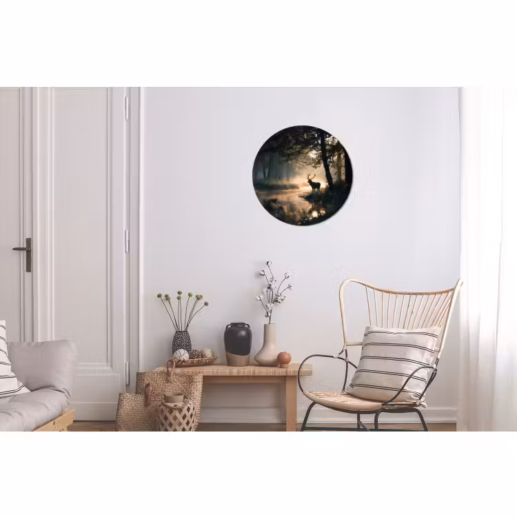Wandcirkel - Aluminium - Hert - Bosbeek - Mystiek — 2