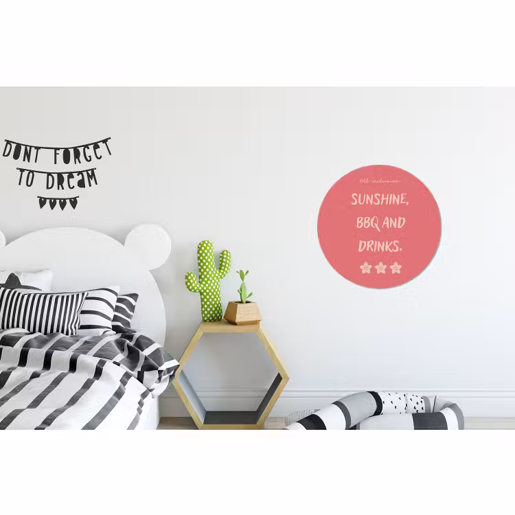 Wandcirkel - Aluminium - BBQ - Quote - Roze - Zomer — 5