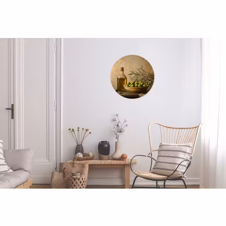 Wandcirkel - Aluminium - Olijven - Stilleven - Vintage — 2