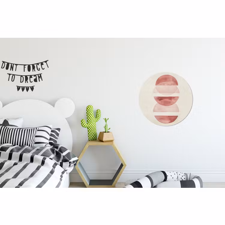 Wandcirkel - Aluminium - Minimalistisch - Cirkels - Roze — 5