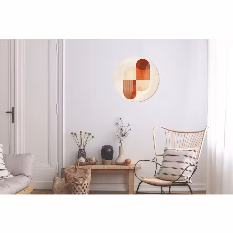 Wandcirkel - Aluminium - Bogen - Beige - Vormen — 2