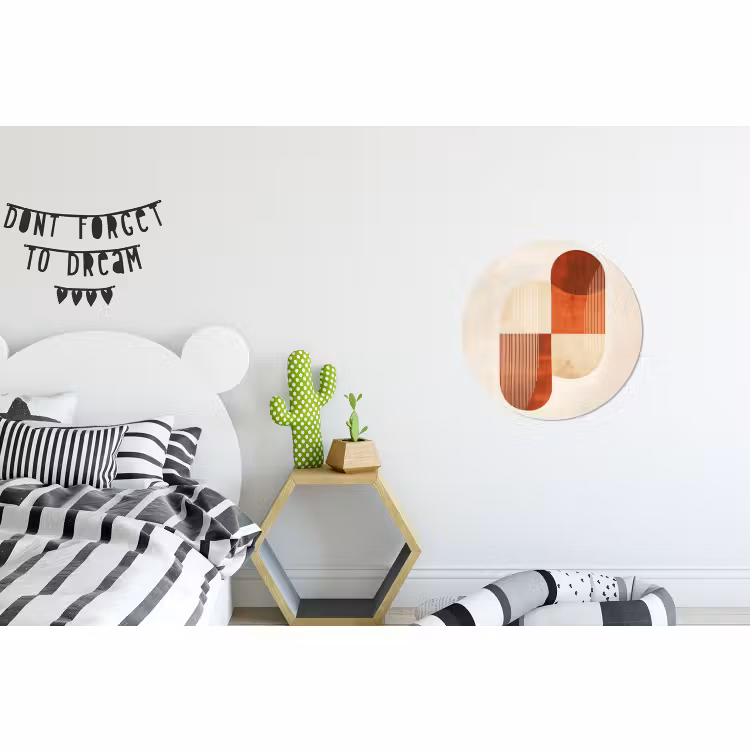 Wandcirkel - Aluminium - Bogen - Beige - Vormen — 5