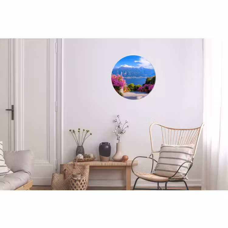 Wandcirkel - Aluminium - Lake Como - Italië - Landschap — 2