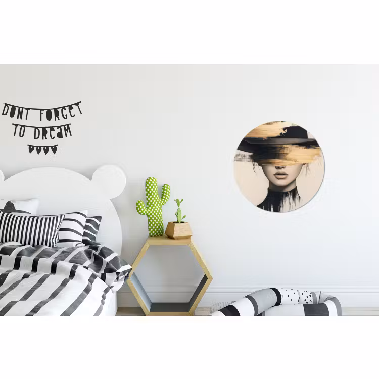 Wandcirkel - Aluminium - Vrouw - Hoed - Verf — 5