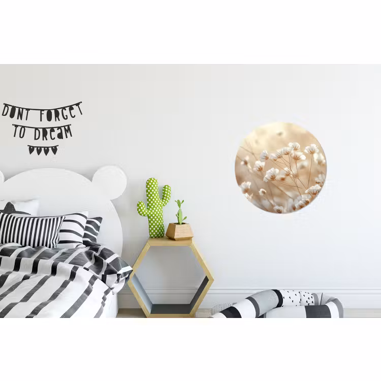 Wandcirkel - Aluminium - Wilde - Bloemen - Wit — 5